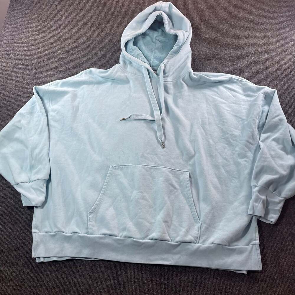 American Eagle This Feels Seriously Huggable Light Blue Hoodie Size L